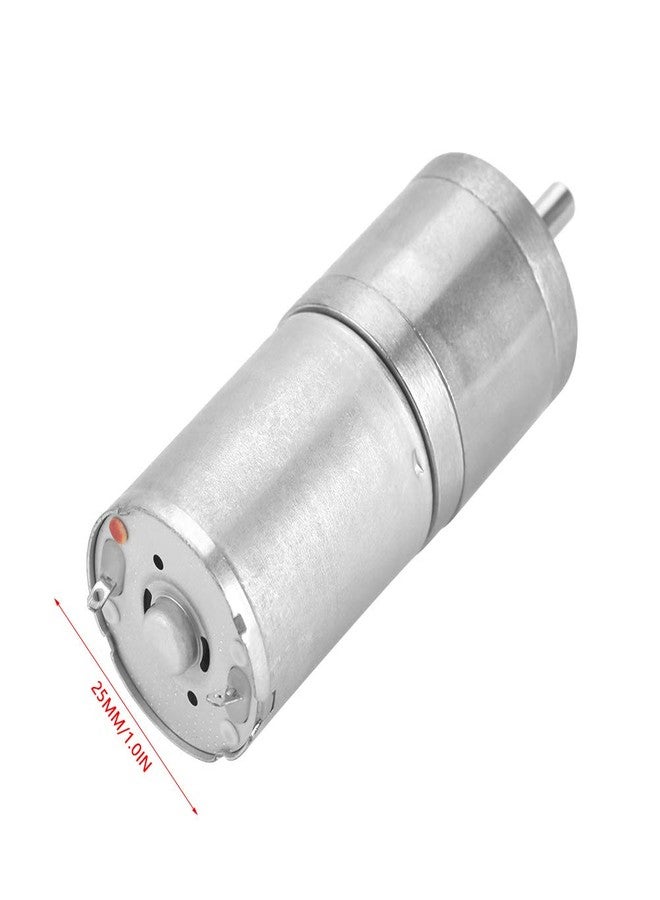Naroote Dc Motor, Gear Motor, DC Gear Motor Low Speed Metal Gear Motor Small Dc Motor 1Pcs 25mm DC 12V 25GA-370 Low Speed Metal Gear Motor for Electronic Lock (12V 100RPM) - Image 5
